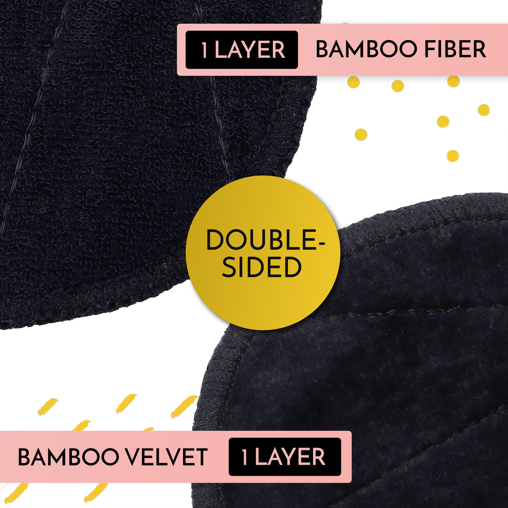 Reusable Bamboo Makeup Remover Pads BLACK EDITION (Refill)